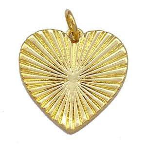 Copper Heart Pendant Gold Plated, approx 20mm