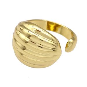 Copper Rings Gold Plated, approx 16-19mm, 18mm dia