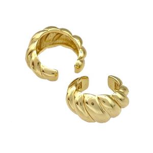 Copper Rings Spiral Gold Plated, approx 6mm, 13.5mm dia