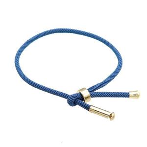 Blue Nylon Bracelet Adjustable, approx 3mm
