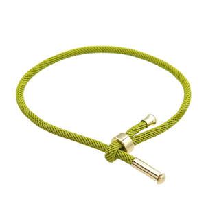 Olive Nylon Bracelet Adjustable, approx 3mm