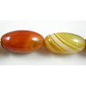 Natural Agate beads, Oval, dye, 13x25mm,15pcs per st
