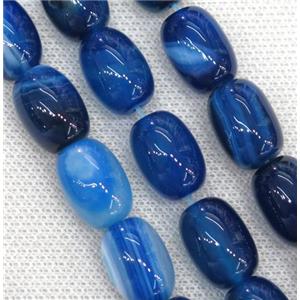 blue Agate barrel Beads, approx 13x18mm, 22pcs per st