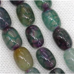 Agate barrel Beads, approx 10x15mm, 28pcs per st