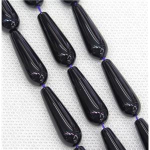 darkpurple Agate teardrop beads, approx 10x30mm, 13pcs per st