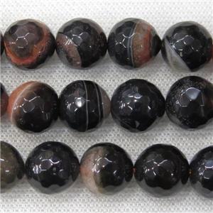 orange Druzy Agate beads, faceted round, approx 8mm dia