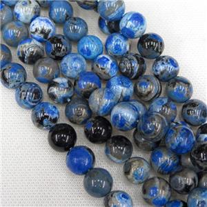 blue fire Agate Beads, round, approx 12mm dia
