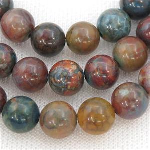 round Agate Beads, mix color, approx 10mm dia