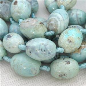 turq Agate barrel beads, approx 15-22mm