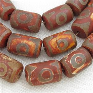 Tibetan Agate tube beads, eye, approx 15-22mm