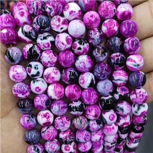 Hotpink Fire Agate Beads Round Smooth, approx 6mm dia