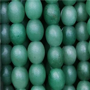 Green Aventurine Beads Matte Barrel, approx 15-20mm, 18pcs per st