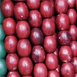 Red Jasper Beads Matte Barrel, approx 15-20mm, 18pcs per st