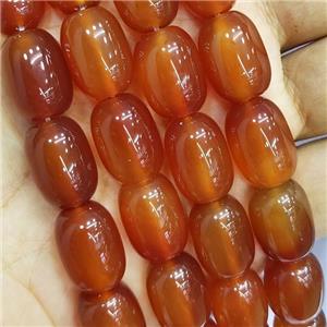 Red Carnelian Agate Barrel Beads AA-Grade, approx 13-18mm, 22pcs per st