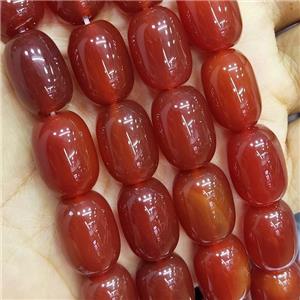 Red Carnelian Agate Beads Barrel AA-Grade, approx 13-18mm, 22pcs per st