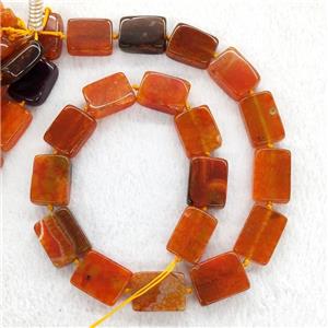 Orange Veins Agate Rectangle Beads, approx 15-20mm