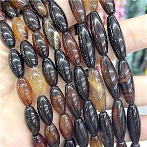 Fancy Agate Rice Beads, approx 8-25mm