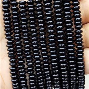 Natural Black Onyx Agate Beads Rondelle, approx 3-6mm