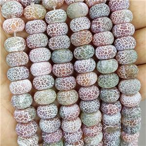 Crackle Agate Rondelle Beads, approx 8-12mm
