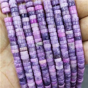 Lilac Jasper Heishi Spacer Beads, approx 6mm