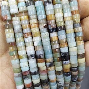 Natural Chinese Amazonite Heishi Spacer Beads Multicolor, approx 6mm