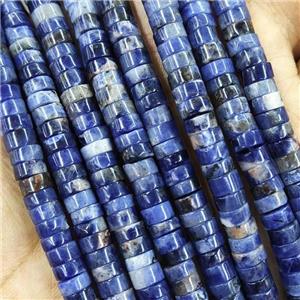 Natural Blue Sodalite Heishi Beads, approx 6mm