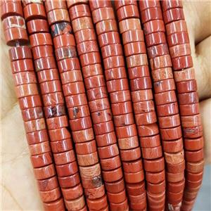 Natural Red Jasper Heishi Beads, approx 6mm