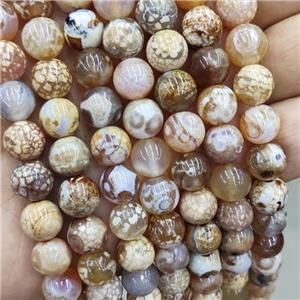 Natural Agate Beads Dye Fire Smooth Round, approx 10mm dia