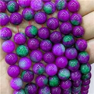 Hotpink Jade Beads Smooth Round Dye, approx 10mm dia