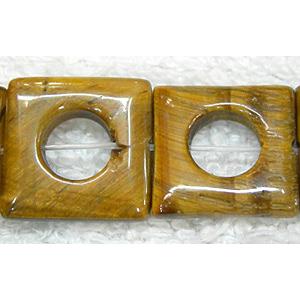 Tiger eye stone beads, square shape, AB grade, 18x18mm, 23pcs per st