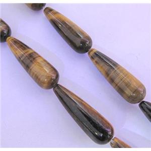 tiger eye bead, teardrop, approx 10x30mm, 15.5 inches