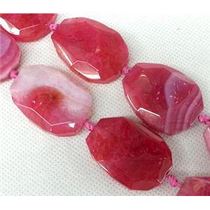 Agate Slice beads, freeform, pink, approx 30-40mm