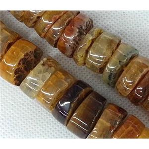 yellow Agate heishi beads, approx 25mm