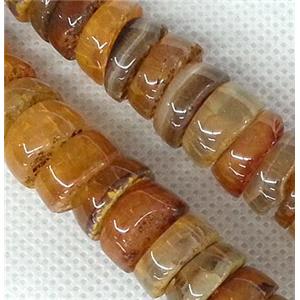 yellow Agate heishi beads, approx 25mm
