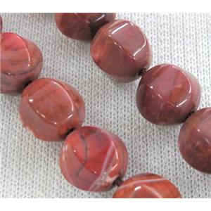 Agate Lantern beads, red, approx 12mm dia