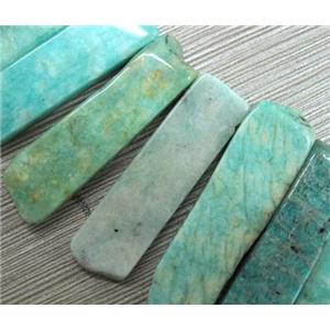 amazonite stick beads collar, green, top drilled, approx 20-55mm