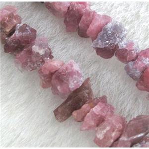 pink tourmaline chip beads, freeform, approx 8-12mm, 15.5 inches
