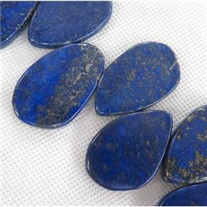 lapis lazuli bead for necklace, teardrop, approx 15-45mm