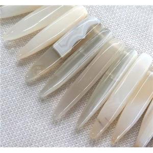 white agate bullet beads, approx 10-40mm