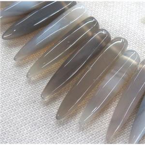 gray agate bullet beads, approx 10-40mm