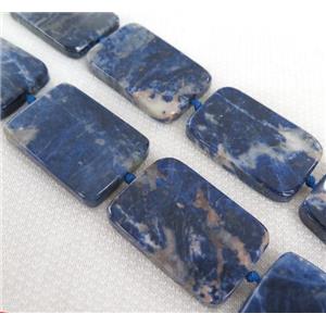 blue sodalite beads, rectangle, approx 23-50mm