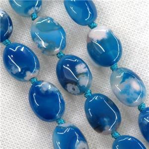 blue Cherry Agate beads, oval, approx 15-20mm