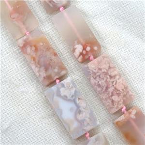 pink Cherry Agate beads, rectangle, approx 20-40mm