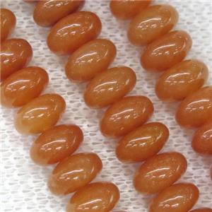 red Aventurine rondelle beads, approx 5x8mm