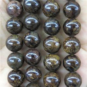 round Bronzite beads, approx 10mm dia
