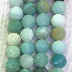 matte round Amazonite beads, approx 10mm dia, 2.5mm hole