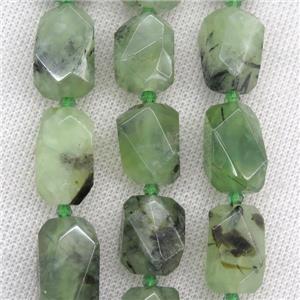 green Prehnite nugget beads, freeform, approx 15-22mm