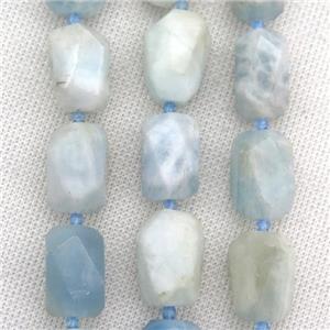 blue Aquamarine nugget beads, freeform, approx 15-22mm