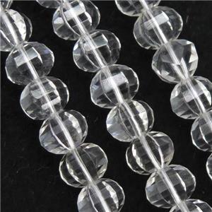 Clear Quartz lantern Beads, approx 10-11mm dia