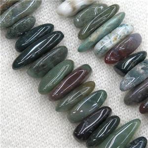 Indian Agate stick chip beads, approx 13-25mm